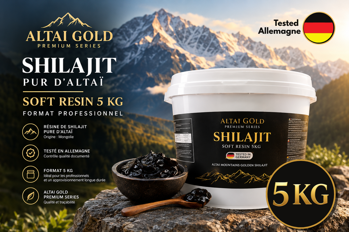 Shilajit Pur de l'Altaï — Producteur Direct 5KG