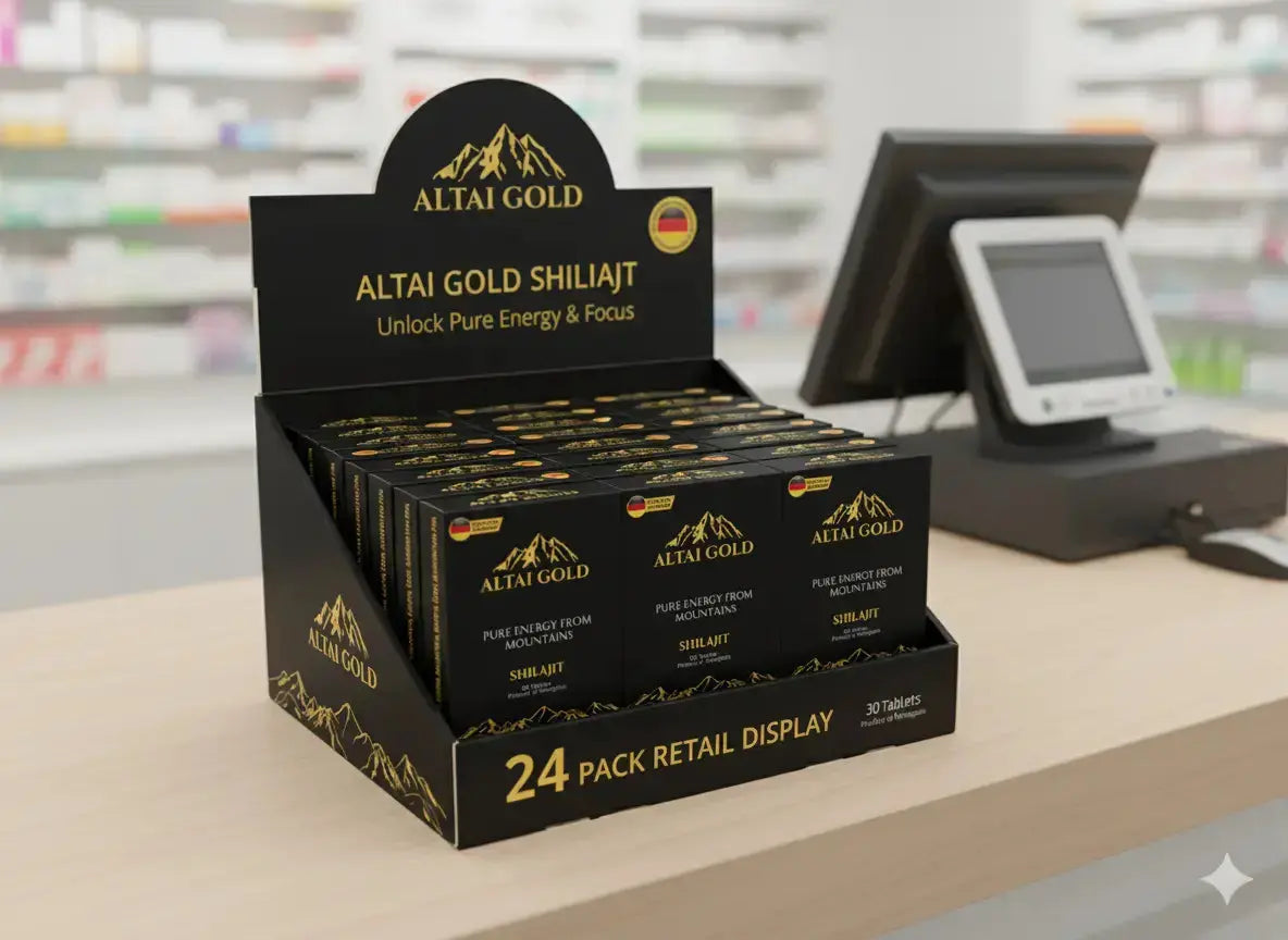 Tablettes de Shilajit Pur - Pack de 12 (30 unités l'unité) - Altai Origin