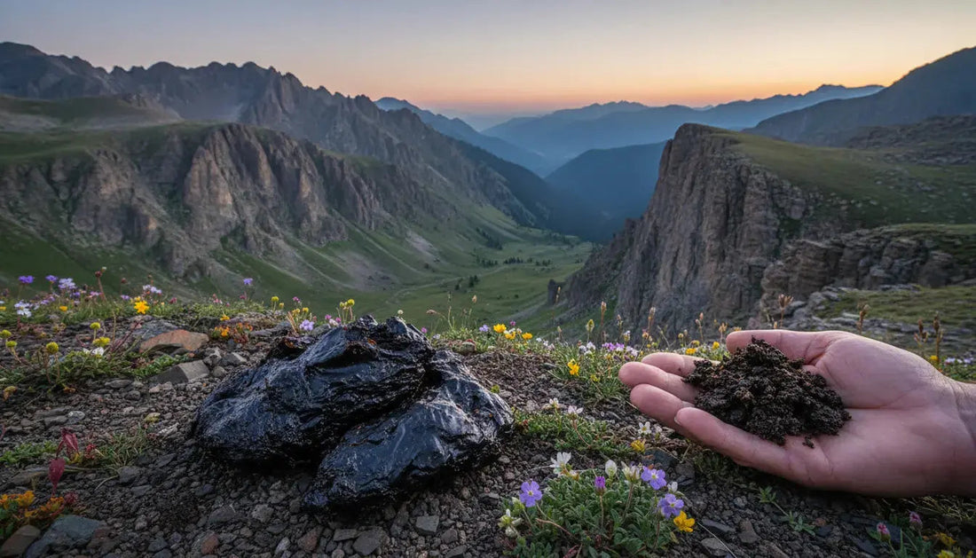 "Chilagit" ou Shilajit : Les bienfaits du Shilajit et cure de Shilajit expliqués - Altai Origin