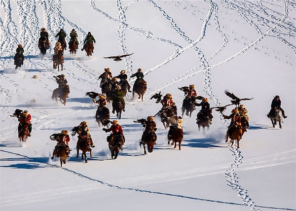 7 ans de patience pour 8 secondes de vol : la concentration des chasseurs à l'aigle de l'Altaï