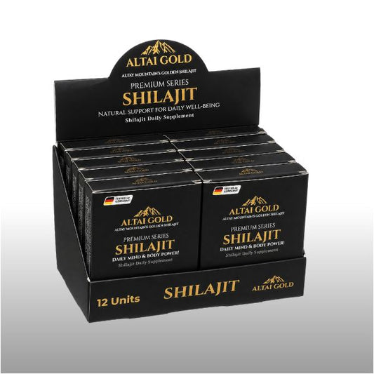 Tablettes de Shilajit Pur-Pack de 12 (30 unités l'unité)