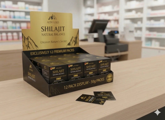 Pack Revendeur Shilajit Pur Altai Gold™ - 12 x 50g - Complément Alimentaire Premium
