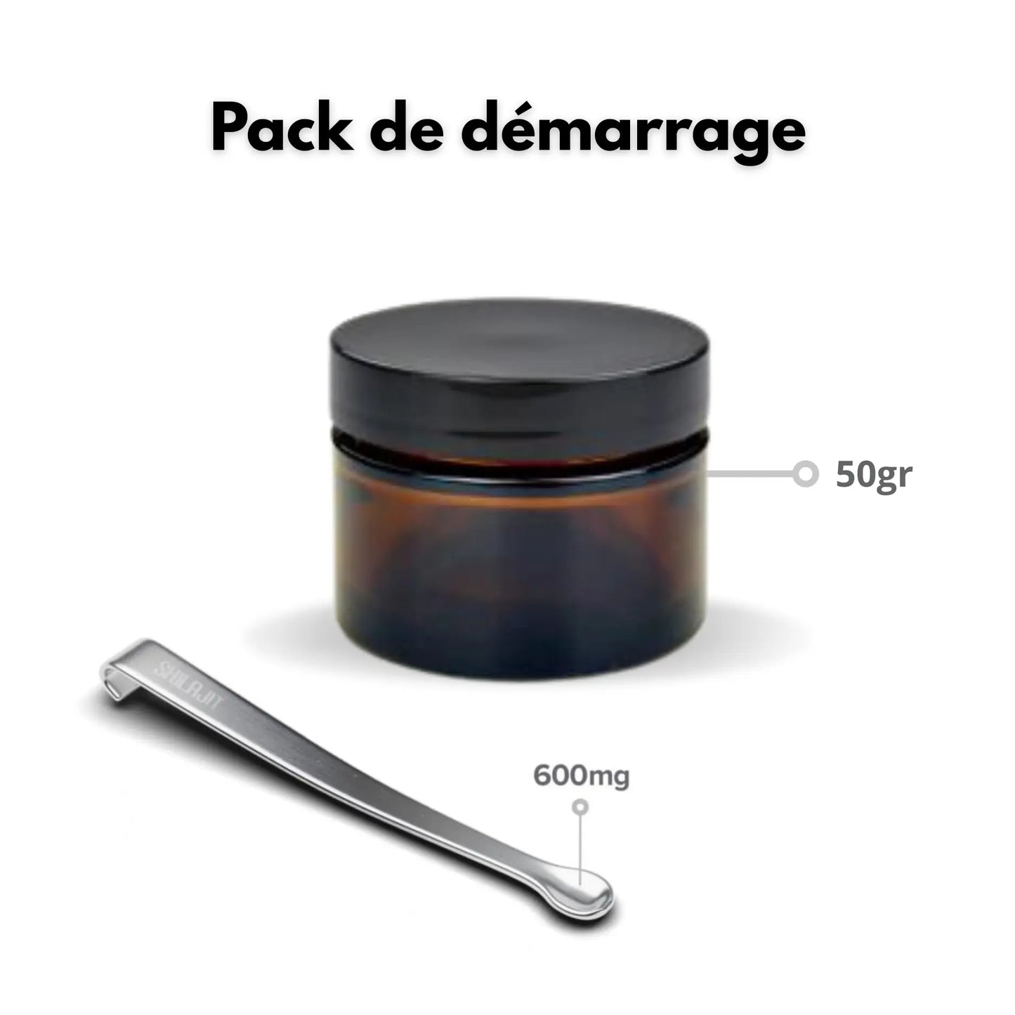 Pack de Lancement Pro : 20 Flacons en Verre Ambré (50ml) + 20 Cuillères Doseuses Précision (600mg) - Altai Origin