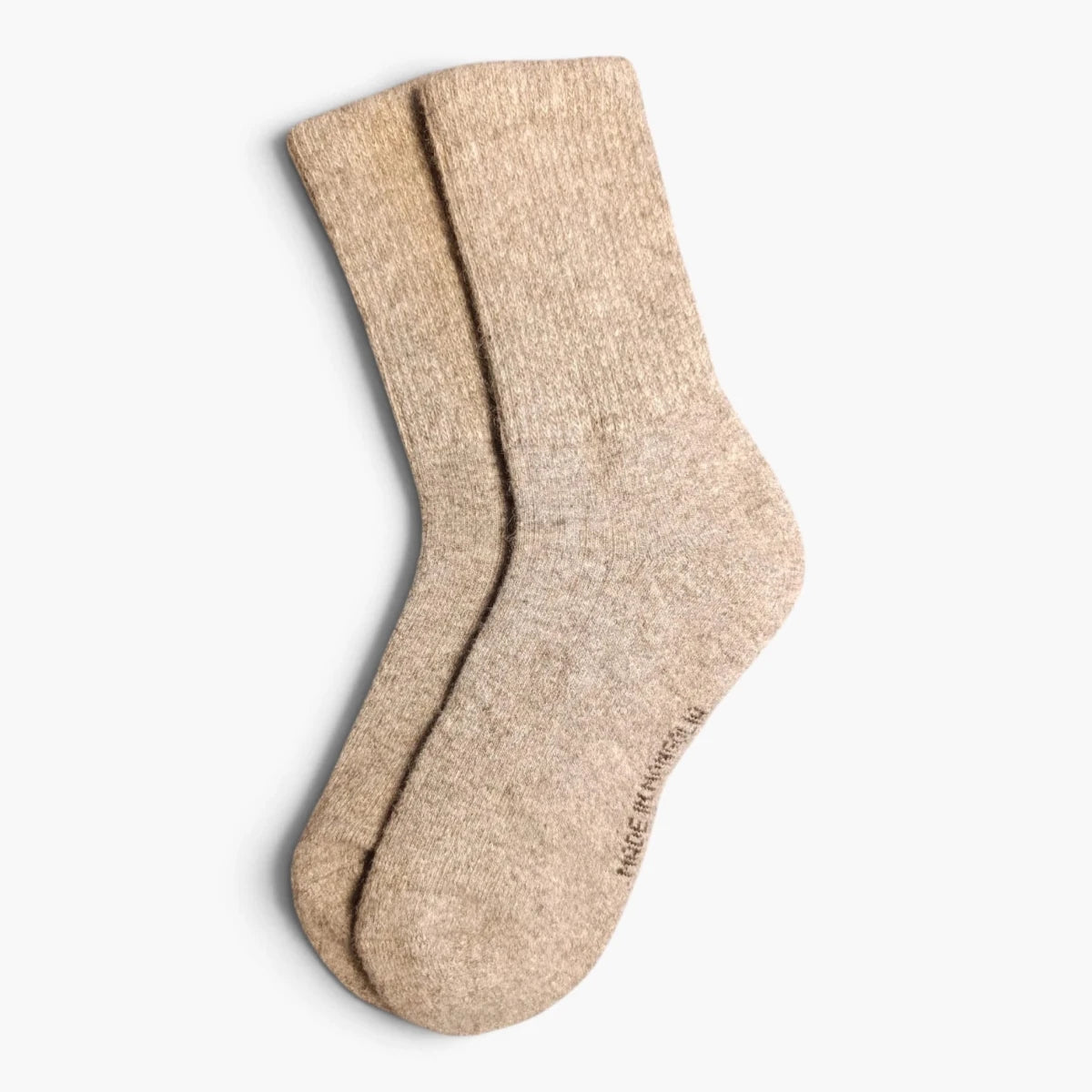 Chaussettes 100 % Laine de Mouton de Mongolie – Marron Naturel | Altai Origin - Altai Origin