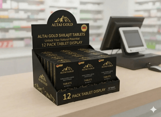 Tablettes de Shilajit Pur - Pack de 12 (60 unités l'unité) - Altai Origin